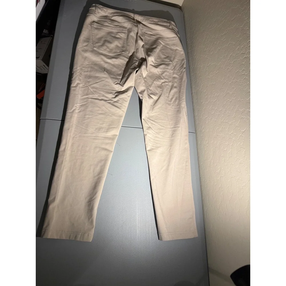 BYLT Premium Basics Everyday Pant 2.0 Slim Fit Tan Khaki Mens Size 36